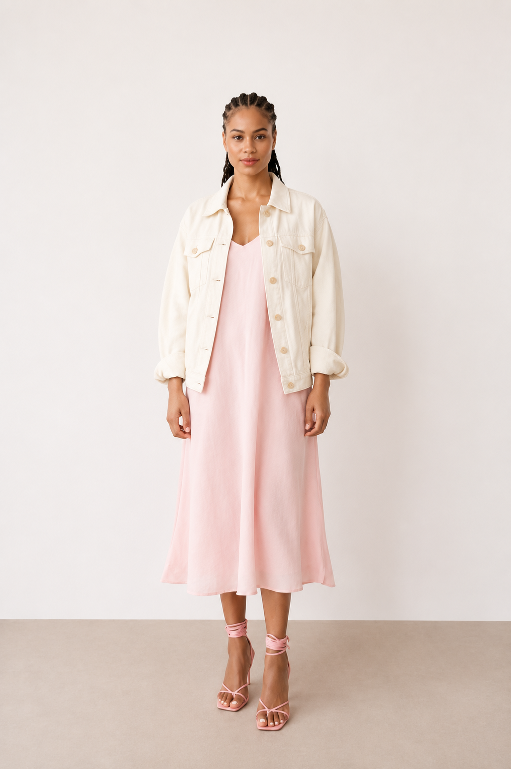 Linen Spaghetti Strap Dress