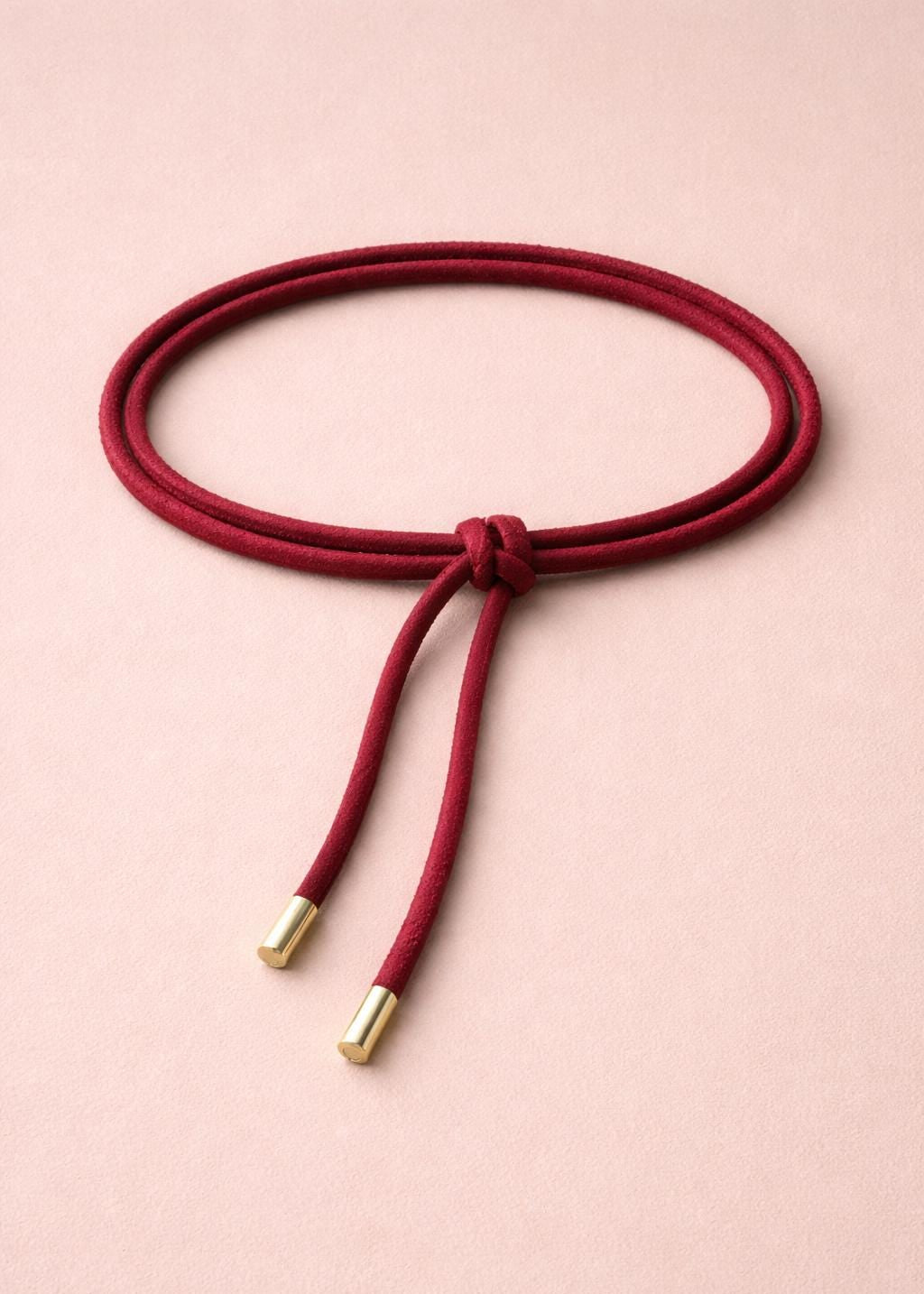 Suede Wrap Leather Rope Belt