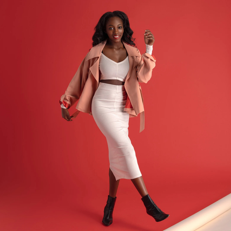 Coral Short Trench Coat