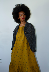 Black Printed Denim Jacket