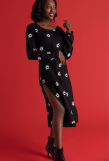 Long Sleeve Linen Pull Over Dress